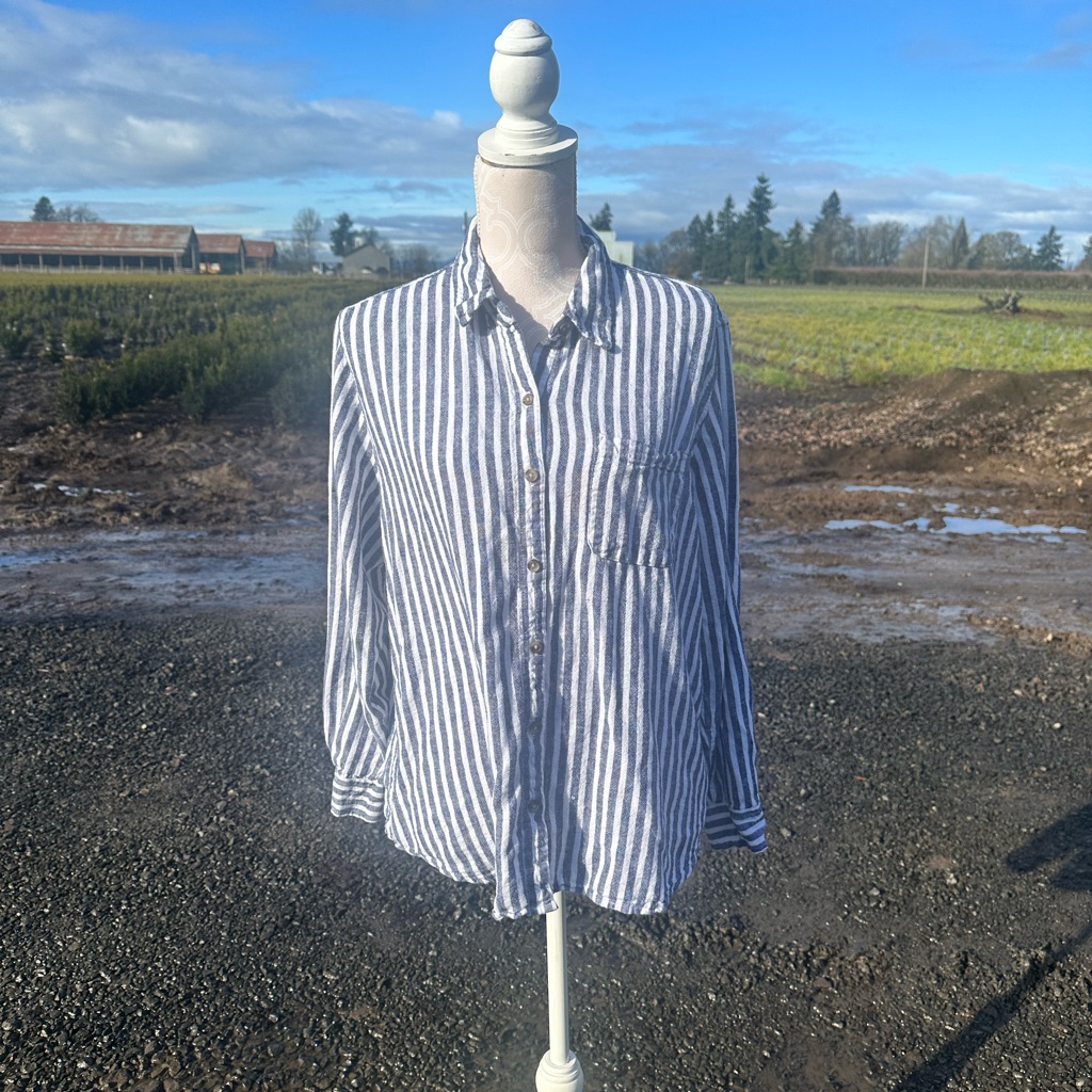 Stripes Button Down Top